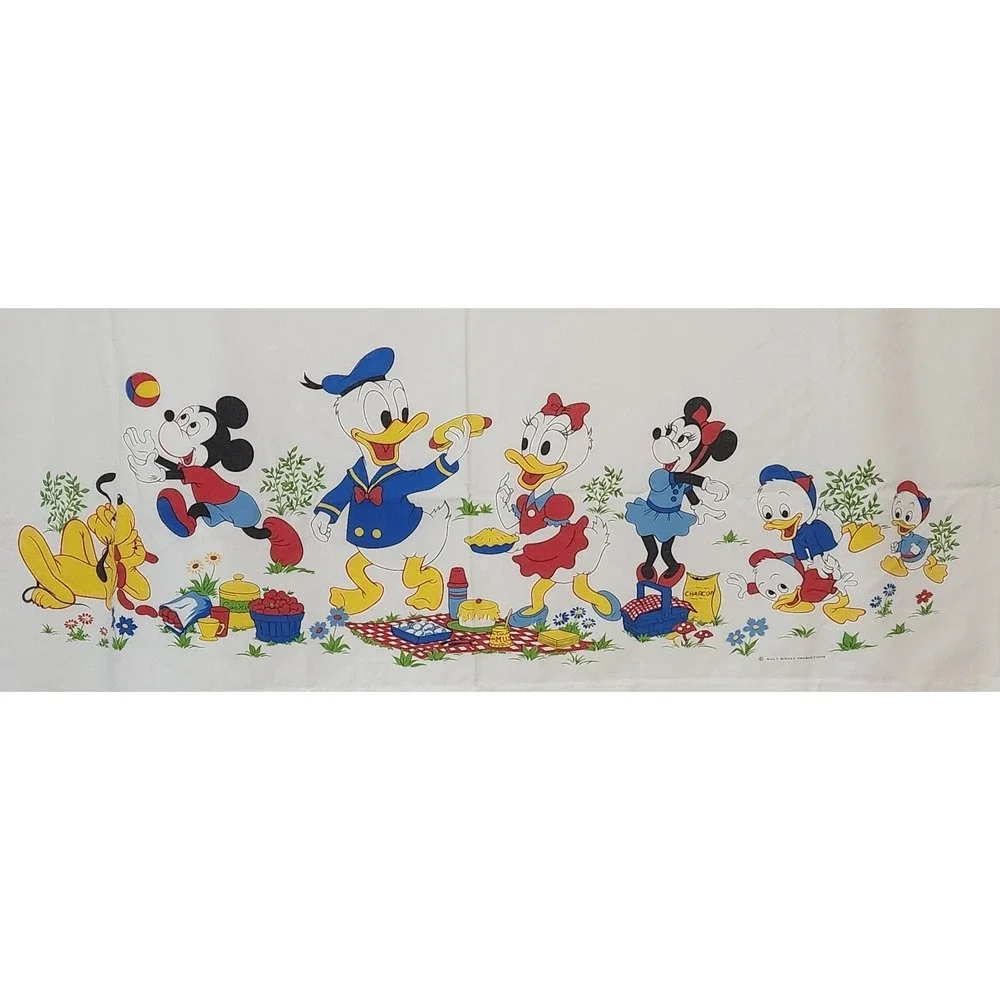 Vintage Mickey Mouse Twin Sheet Set Walt Disney Production Fitted, Flat, 1 Case‎